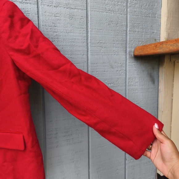 Talbots Wool Blend Aberdeen Crested Button Blazer sz 16W Red Old Money Preppy - Picture 4 of 12